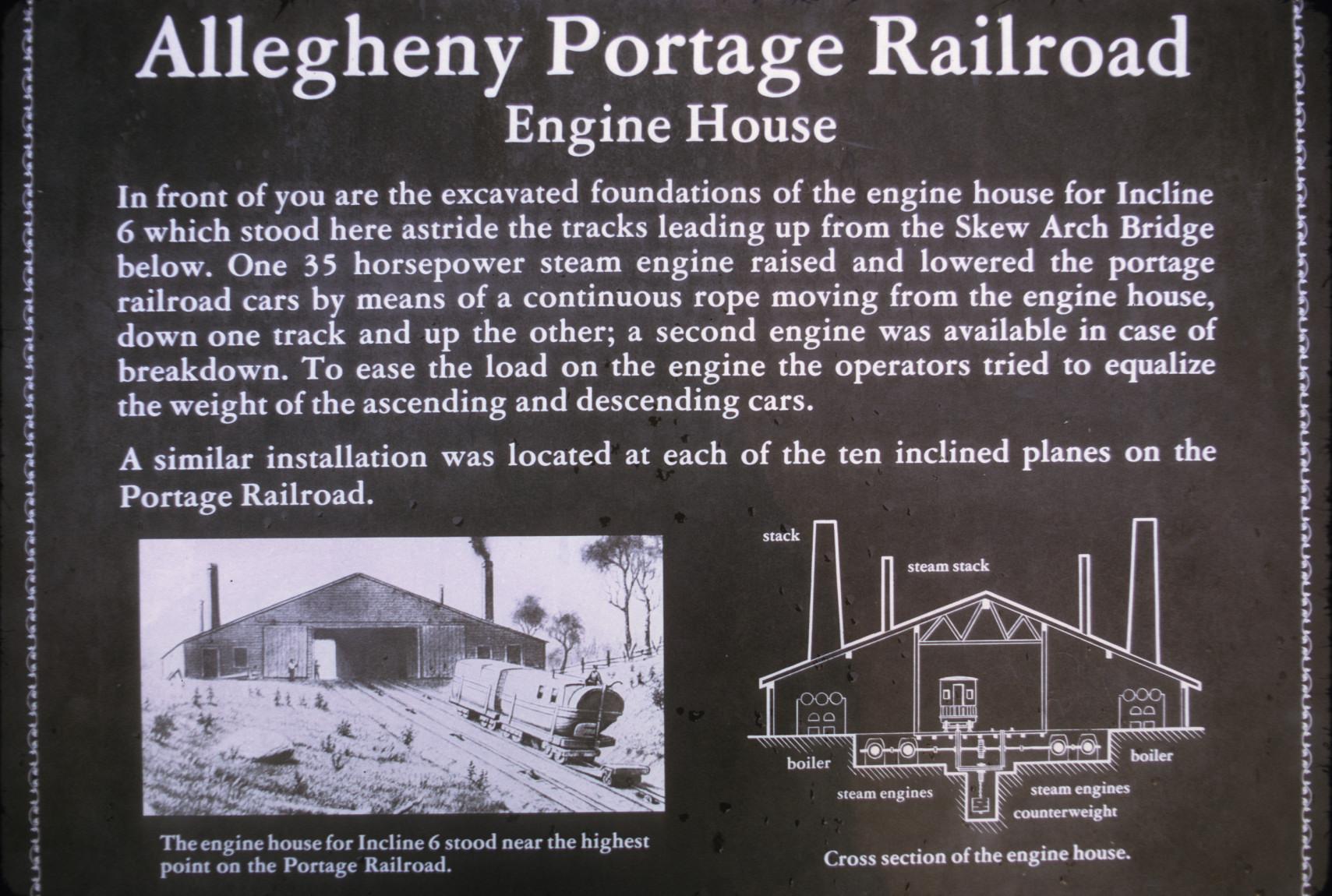 Plaque at head of incline plane #6