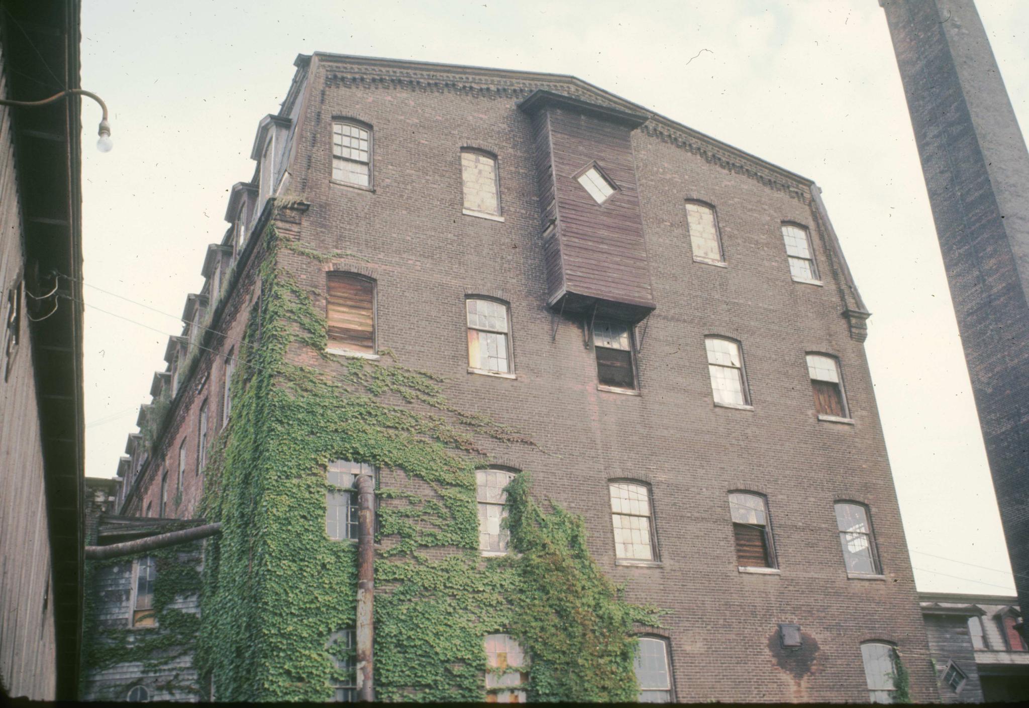 Photograph of the side of the mill.
