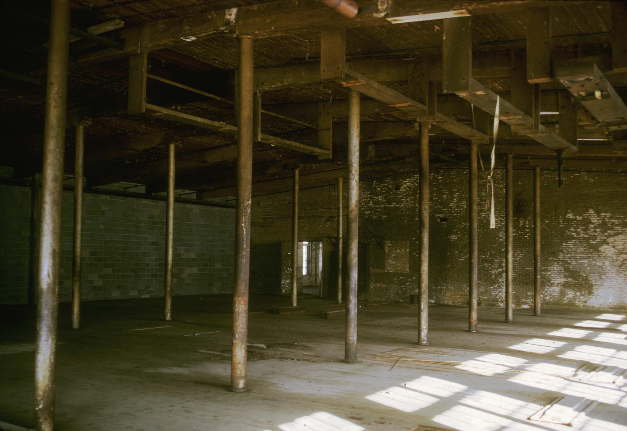 Photograph of the interior of the mill.